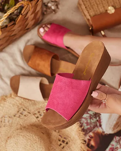 Royalfashion Dámské žabky Saffil na nízkém podpatku