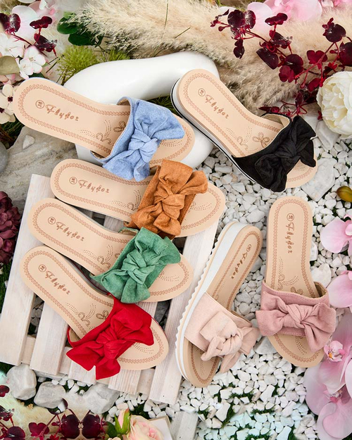 Royalfashion Жіночі шльопанці з бантом Erinner