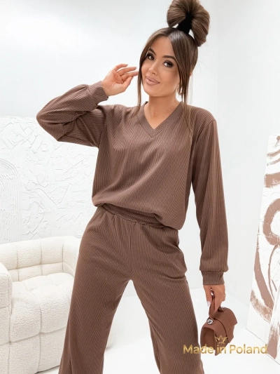 Бавовняний жіночий трикотажний костюм Shadow Line