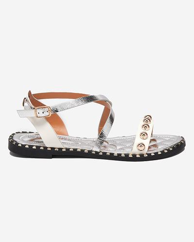 Bílé dámské sandály s tryskami od Hanim- Footwear