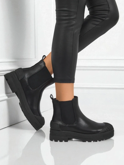 Ботильйони на платформі зі штучної шкіри Amber Veil