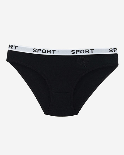 Černé bavlněné dámské kalhotky - Spodní prádlo