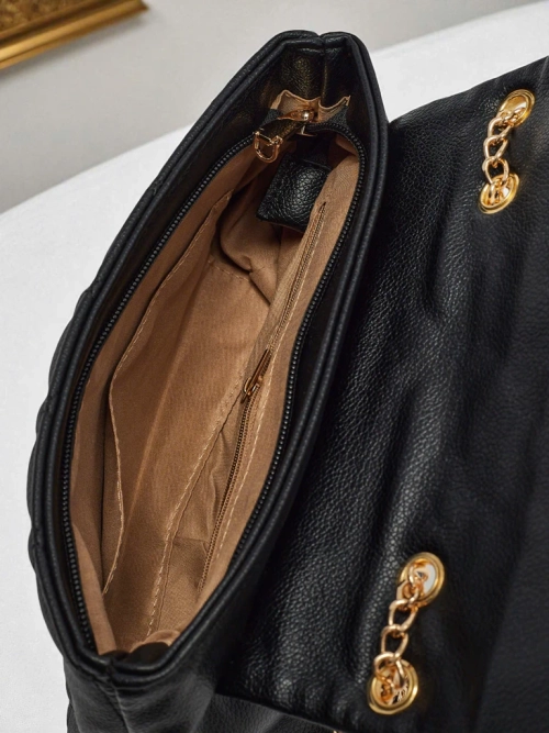 Маленька стьобана сумочка з м'якої екошкіри Frost Ember