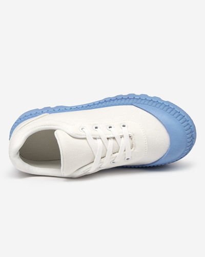 OUTLET Dámské bílé tenisky s modrou podrážkou Comp - Footwear