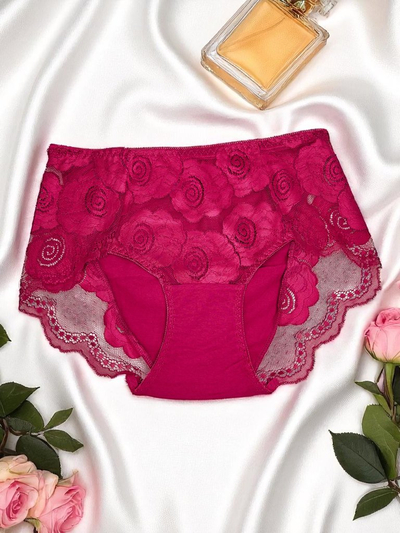 Royalfashion Жіночі трусики з бавовни, бікіні з мереживом Lace Comfort