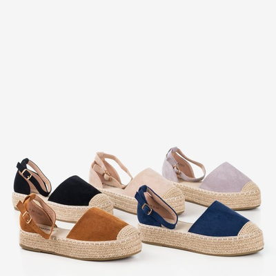 Světle šedé dámské espadrily na platformě Maritel - Obuv