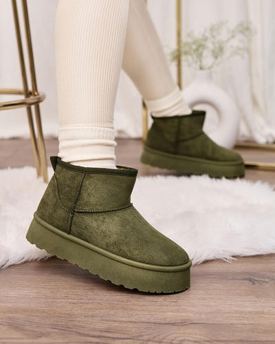 Royalfashion Зелені жіночі черевики на платформі Ersinella