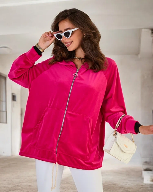 Жіночий світшот Royalfashion з капюшоном на блискавці