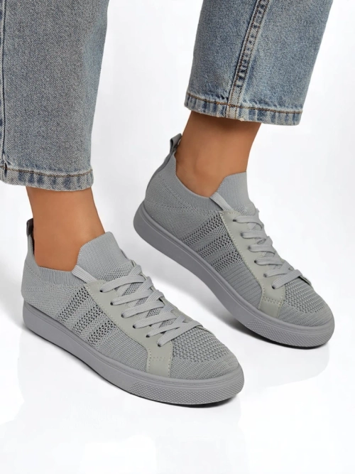 Androsia Gray Sneakers – Стильне спортивне взуття на плоскій підошві для літа та весни