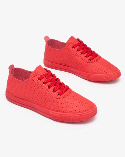 Royalfashion Червоні жіночі ажурні теніски Salomp