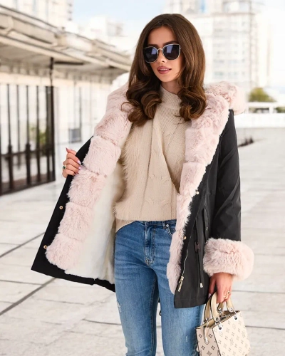 Royalfashion Dlouhý ženský kabát