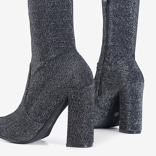 Жіночі графітові блискучі черевики на підборах Goslaw - Взуття