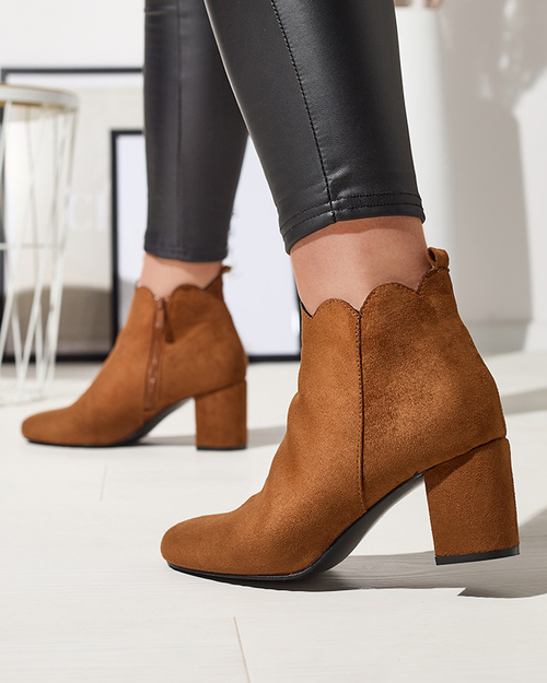 Жіночі черевики з екозамші коричневого кольору Kernag- Footwear