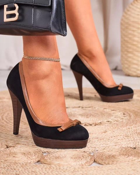 Чорні жіночі туфлі на високій шпильці Zistin- Footwear