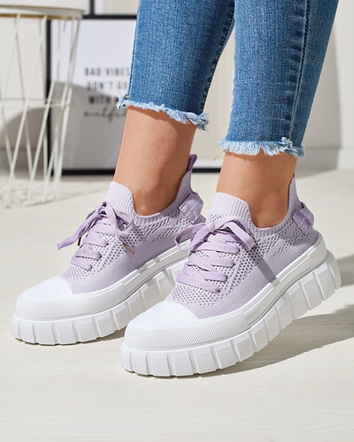 Фіолетові спортивні кросівки на платформі Dakkos- Footwear