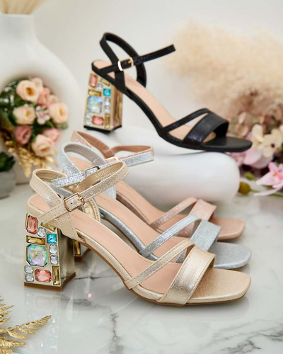 Жіночі босоніжки Royalfashion Solepte зі стразами