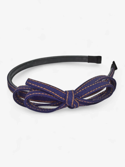 Royalfashion Čelenka s mašlí Džínový styl