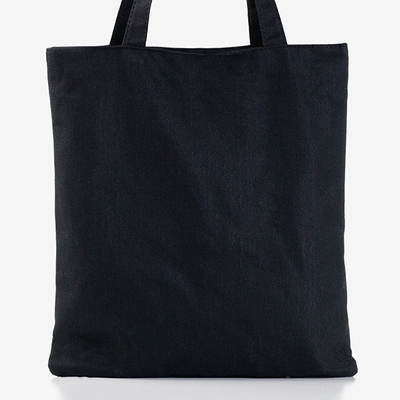 Dámská černá taška s ozdobným odznakem - Kabelky