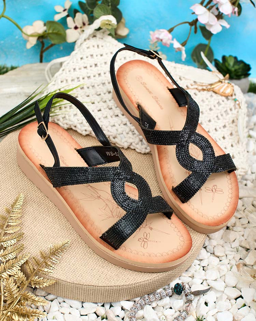 Жіночі босоніжки Royalfashion Elova Zirconia