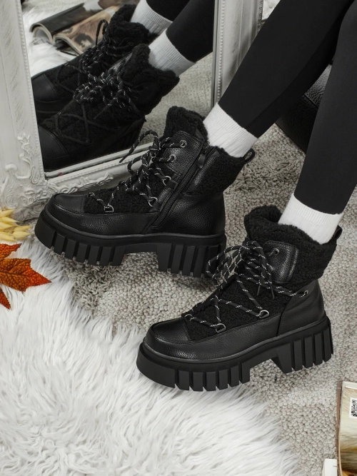 Жіночі ботильйони-воркери з хутром Cindora