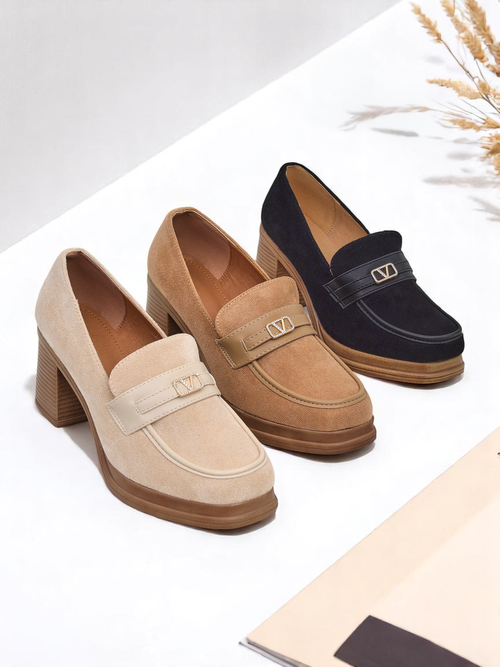 Royalfashion жіночі лофери на широкому каблуці Evelay