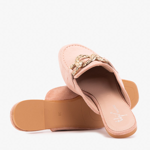 Рожеві тапочки а'ля мокасини Gabbu- Туфлі