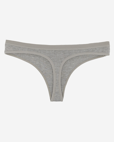 Сірі жіночі одноколірні стрінги Нижня білизна