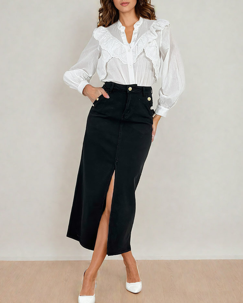 Джинсова жіноча спідниця Royalfashion