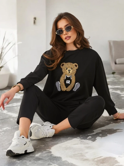 Royalfashion Жіночий комплект з віскози з ведмедем