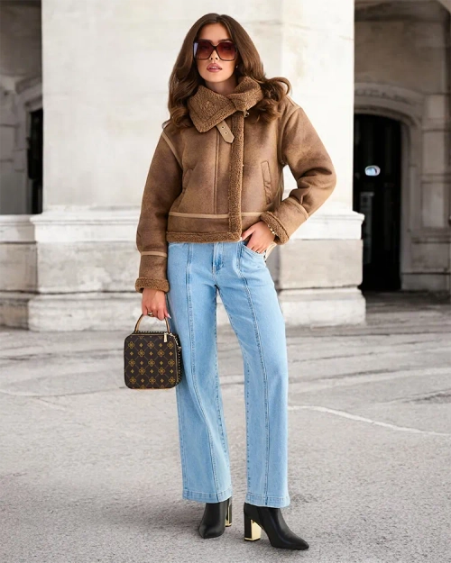 Royalfashion Жіночий мотоциклетний жакет