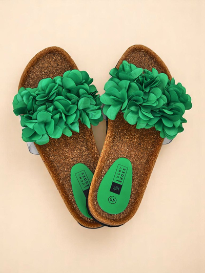 Royalfashion Dámské žabky s kytičkami Flora Soft