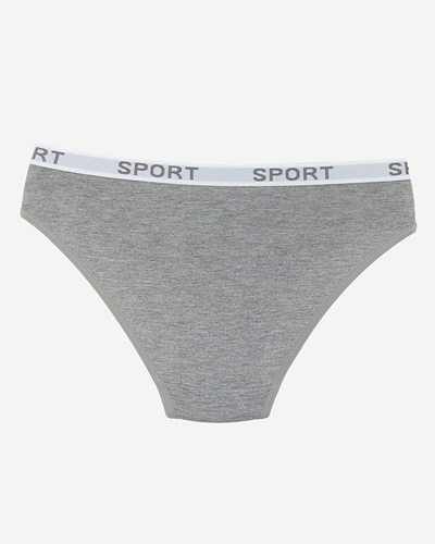 Šedé bavlněné dámské kalhotky - Spodní prádlo