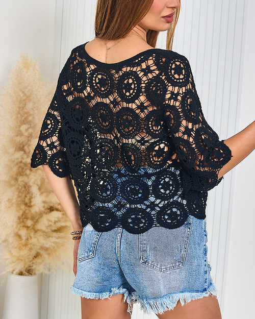 Жіноча мереживна блузка Royalfashion