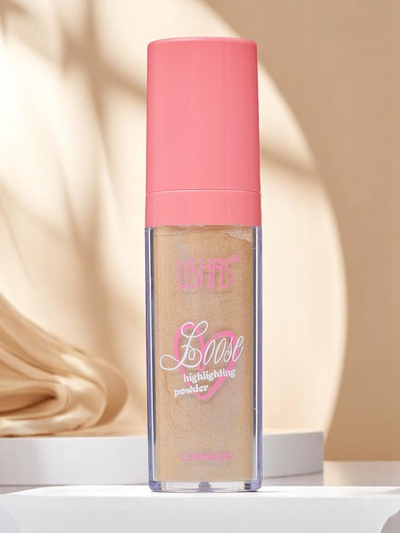 USHAS Sypký rozjasňovač na obličej s houbičkou Golden Petal