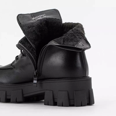 OUTLET Černé dámské kabelky na plochém podpatku Sinila - Obuv