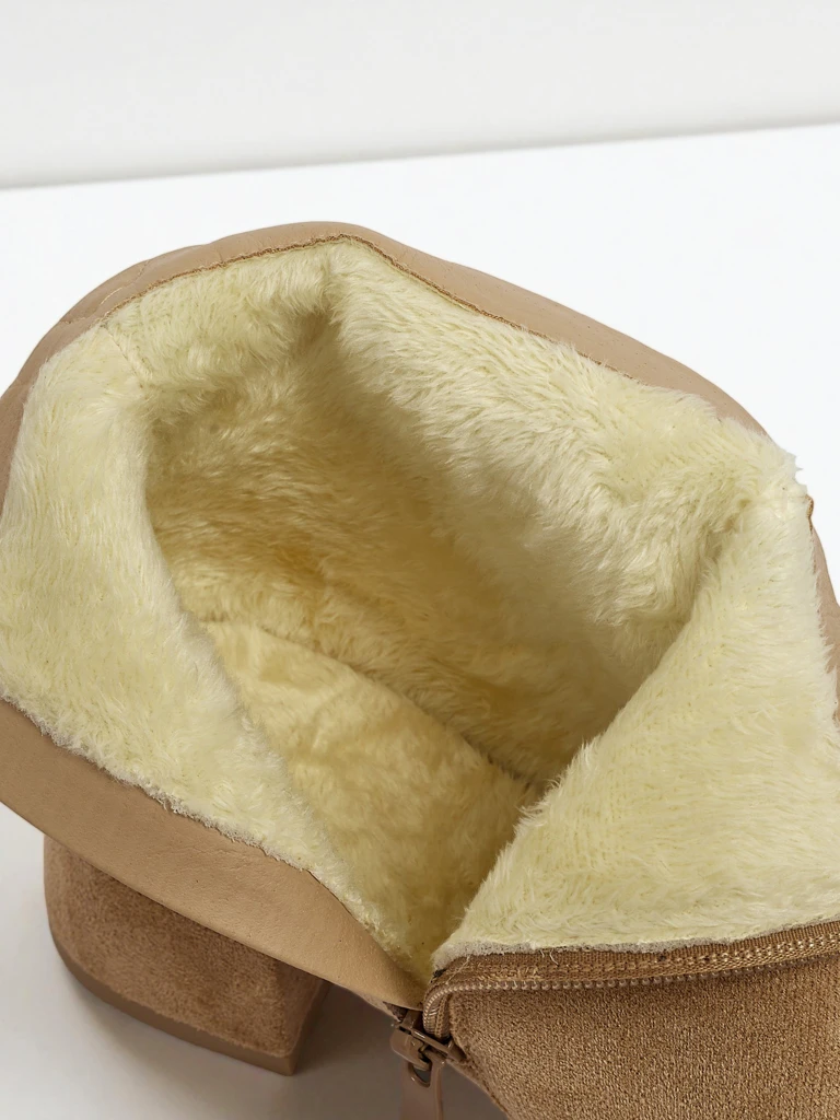 Dámské kotníkové boty eko semišové na sloupku Arshinea