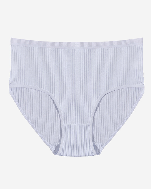 Bílé žebrované dámské kalhotky- Spodní prádlo