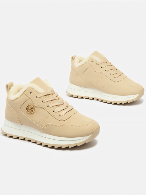 Royalfashion Бежеві жіночі спортивні черевики з утепленням Lahho