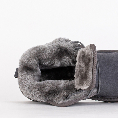 Dětské boty Luna Holubí Šedá Kožené Pohodlné na Zimu
