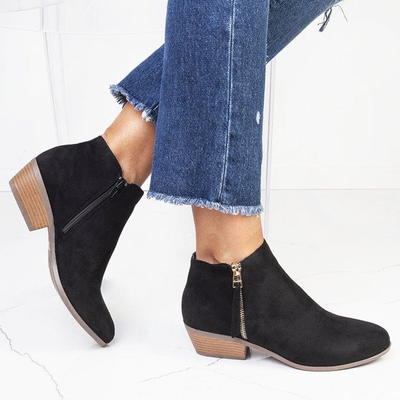 Czarne botki w stylu kowbojek Austin - Obuwie