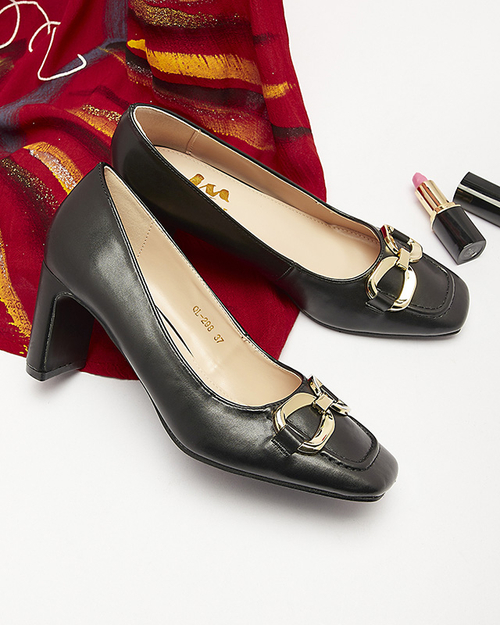 Чорні жіночі туфлі-мокасини Cancoro- Footwear