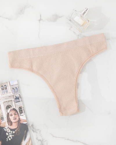 Royalfashion Béžové dámské kalhotky