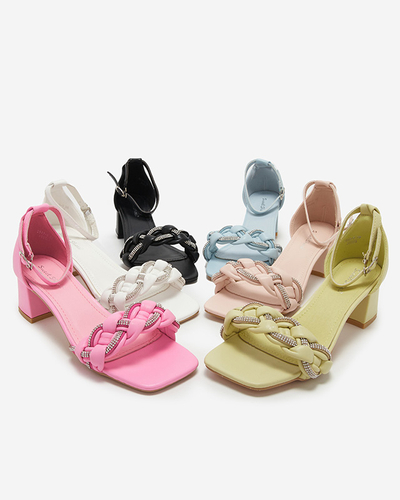 Бежево-рожеві жіночі босоніжки на пості Marienka - Взуття