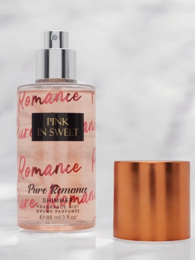 Růžový osvěžující sprej na tělo s glitry 88 ml
