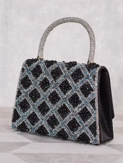 Royalfashion Malá dámská kabelka zdobená zirkony a perlami