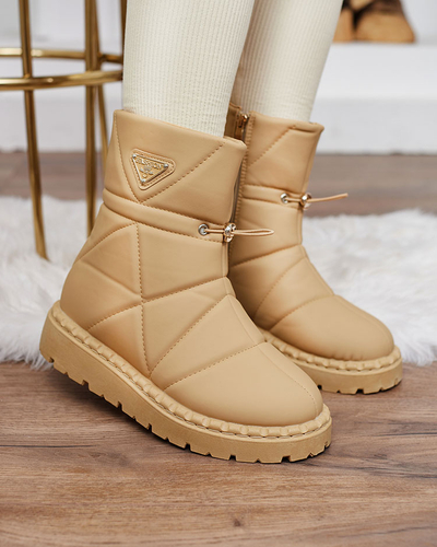 Royalfashion Camel dámské boty a'la snow boots Oterika