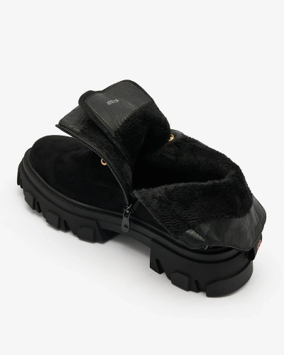 Royalfashion Чорні жіночі утеплені черевики Sedurra trapper