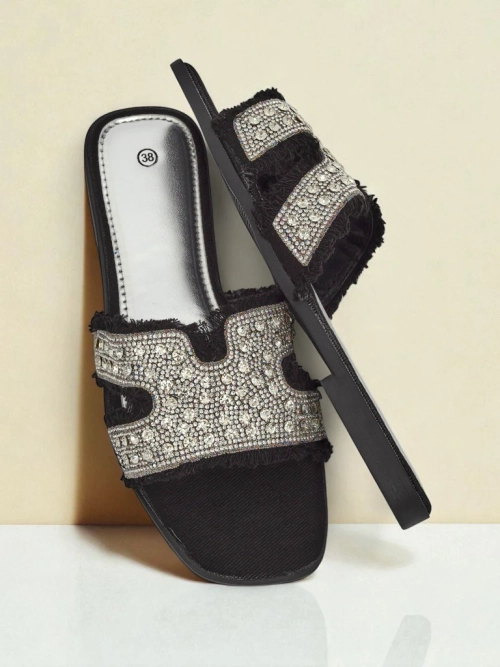 Royalfashion Жіночі босоніжки зі стразами CrystalEase