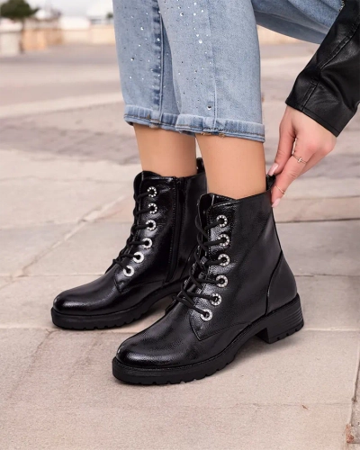 Жіночі ботильйони на шнурівці Royalfashion Solales