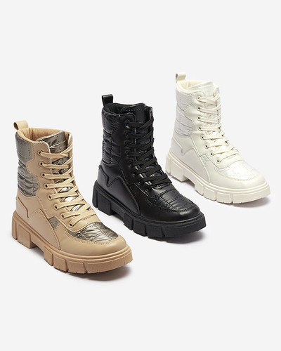 OUTLET Чорні жіночі неутеплені черевики Qertera- Footwear